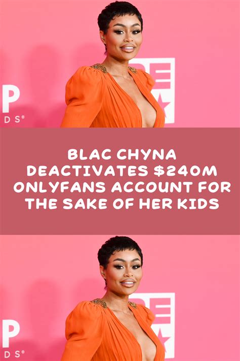 Blac Chyna deactivates her OnlyFans account for her kids